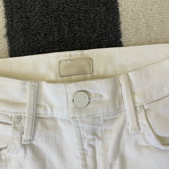 MOTHER the mid rise dazzler ankle the fairest of them all white jeans size 26 - Picture 8 of 9